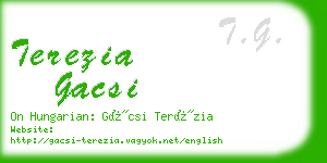 terezia gacsi business card